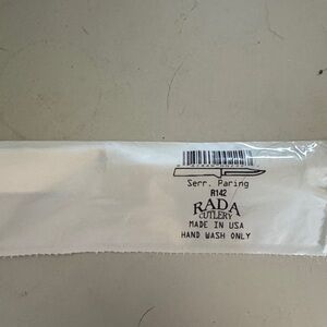 Serrated Paring Knife - White Handle